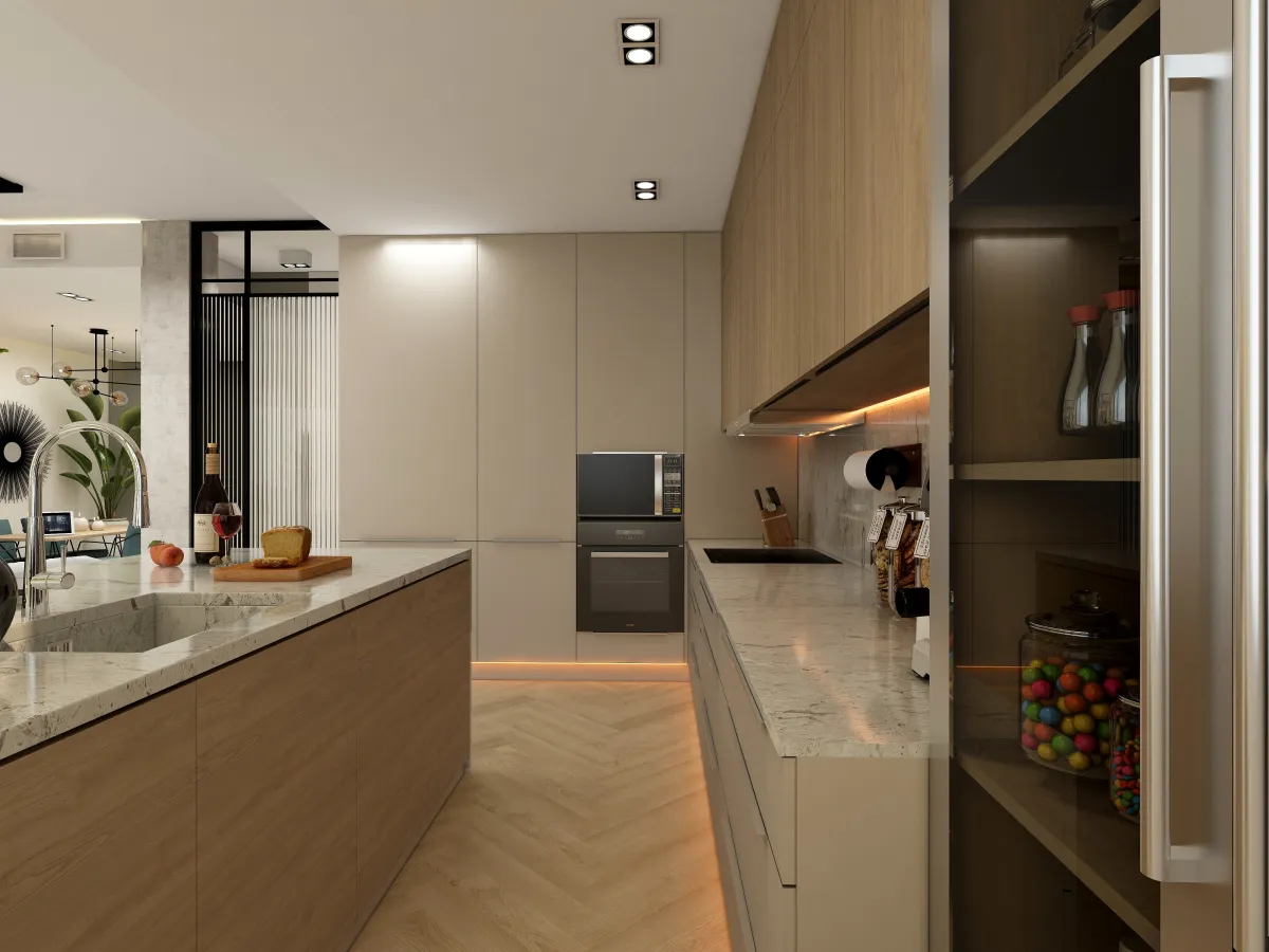 Reforma de cocina moderna con muebles de madera
